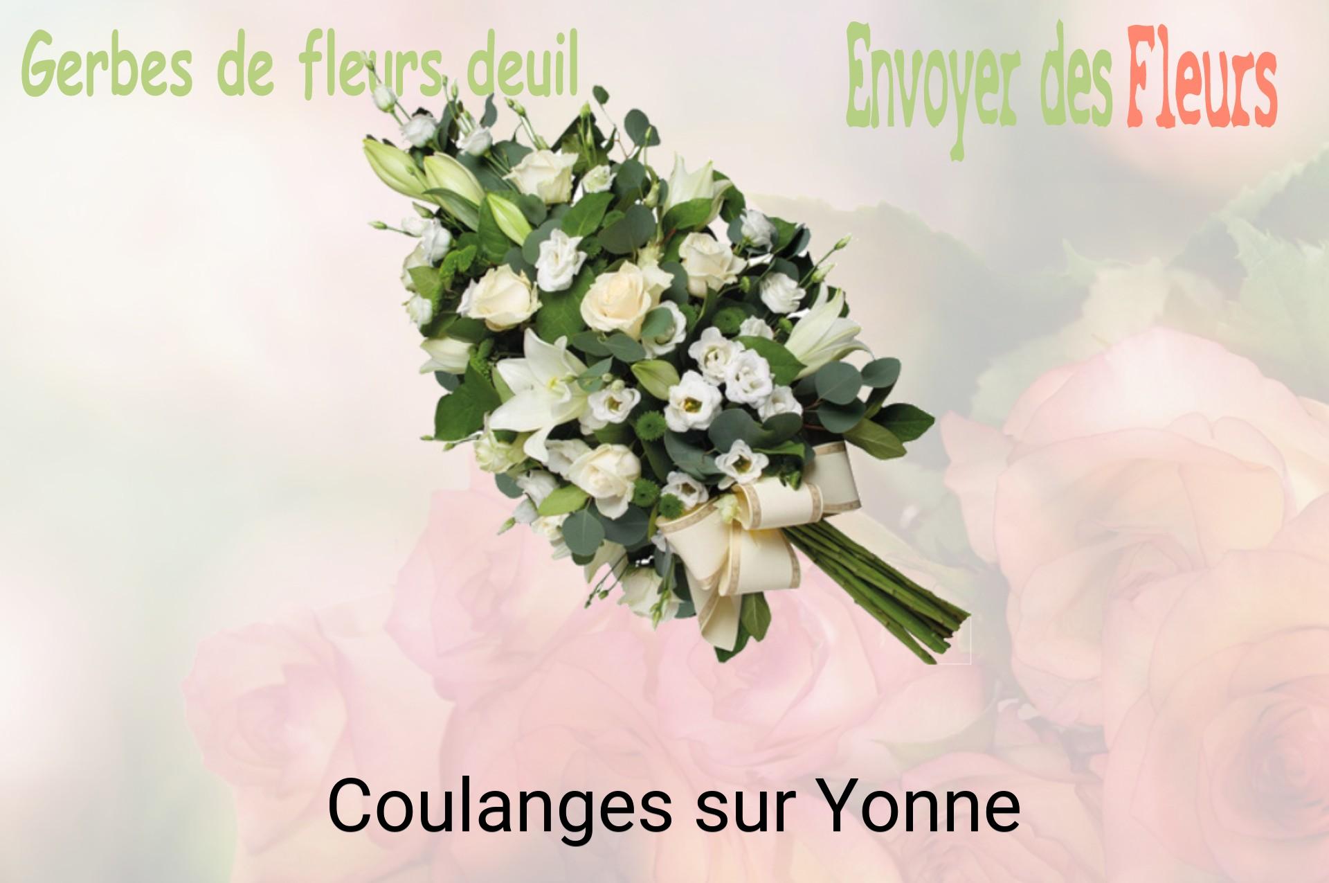 Gerbe de fleurs de deuil livrée à Coulanges-sur-Yonne